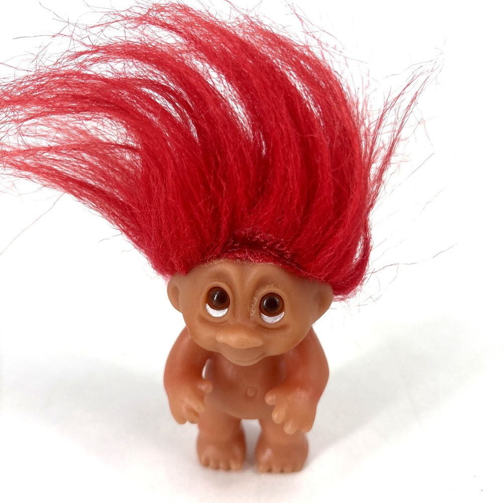 Dam Norfin Troll 1985 Red Hair Brown Eyes‎ Baby 3" Tall
